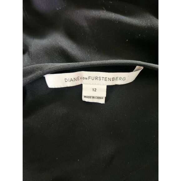 Diane Von Furstenberg Shany Embellished Silk Jumpsuit Size 12 - Picture 6 of 9